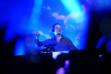 İSTANBUL, TURKIYE - Ağustos 08, 2024: İstanbul 'da DJ Tiesto Konseri