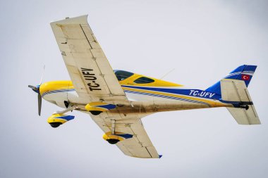 ESKISEHIR, TURKIYE - 21 Eylül 2024: Özel BRM Aero Bristell Classic (120) sergisi Sivrihisar SHG Airshow