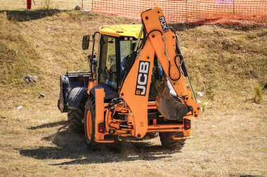 BURSA, TURKIYE - JULY 28, 2024: JCB 3CX Backhoe loader clipart