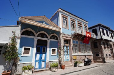 Ayvalik Kasabası 'ndaki eski bina, Balikesir Şehri, Türkiye