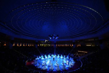KONYA, TURKIYE - 14 Aralık 2024: Seb-i Arus, Konya 'da Düğün Günü Seb-i Arus sırasında Dervişler