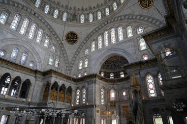 İSTANBUL, TÜRKİYE - 14 Eylül 2024: İstanbul 'daki Nuruosmaniye Camii