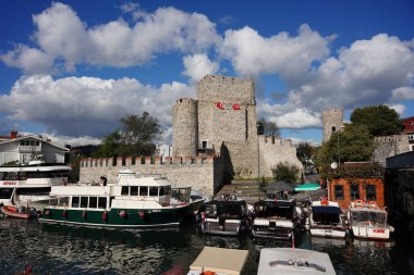 ISTANBUL, TURKIYE - OCTOBER 19, 2024: Anadolu Hisari Castle in Beykoz clipart