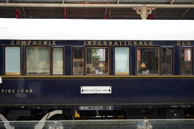 ISTANBUL, TURKIYE - AUGUST 30, 2024: Orient Express in Sirkeci Station clipart