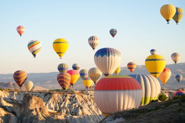 Kapadokya 'da Sıcak Hava Balonları, Nevsehir Şehri, Türkiye