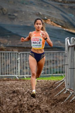 ANTALYA, TURKIYE - DECEMBER 08, 2024: Athletes running during European Cross Country Championships clipart