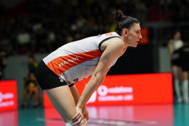 ISTANBUL, TURKIYE - 26 Ocak 2025: Fenerbahçe Medicana 'dan Tijana Boskoviç, Burhan Felek Spor Salonu' nda Eczacibasi Dynavit Türk Sultanlar Ligi maçına karşı