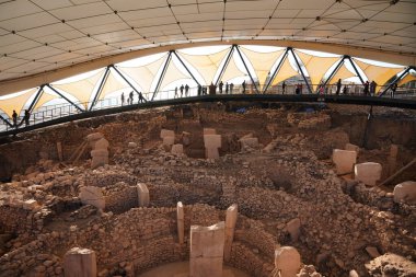 SANLIURFA, TURKIYE - ŞUBAT 01, 2025: Şanlıurfa 'daki Göbekli Tepe Neolitik Arkeolojik Alanı
