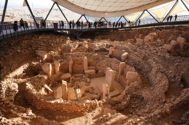 SANLIURFA, TURKIYE - ŞUBAT 01, 2025: Şanlıurfa 'daki Göbekli Tepe Neolitik Arkeolojik Alanı