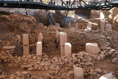 SANLIURFA, TURKIYE - ŞUBAT 01, 2025: Şanlıurfa 'daki Göbekli Tepe Neolitik Arkeolojik Alanı