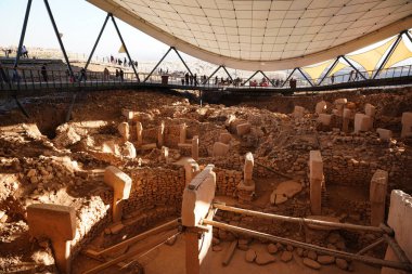 SANLIURFA, TURKIYE - ŞUBAT 01, 2025: Şanlıurfa 'daki Göbekli Tepe Neolitik Arkeolojik Alanı