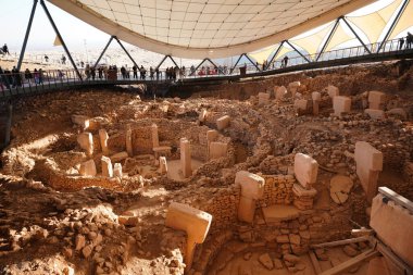 SANLIURFA, TURKIYE - ŞUBAT 01, 2025: Şanlıurfa 'daki Göbekli Tepe Neolitik Arkeolojik Alanı