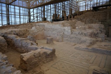 GAZIANTEP, TÜRKİYE - ŞUBAT 01, 2025: Zeugma Antik Şehir Harabeleri