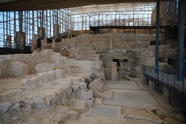 GAZIANTEP, TÜRKİYE - ŞUBAT 01, 2025: Zeugma Antik Şehir Harabeleri