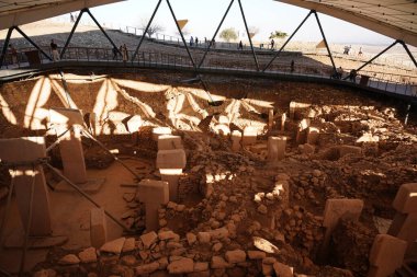 SANLIURFA, TURKIYE - ŞUBAT 01, 2025: Şanlıurfa 'daki Göbekli Tepe Neolitik Arkeolojik Alanı