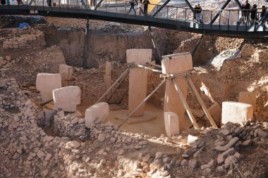 SANLIURFA, TURKIYE - ŞUBAT 01, 2025: Şanlıurfa 'daki Göbekli Tepe Neolitik Arkeolojik Alanı