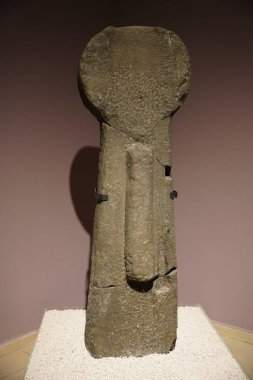 SANLIURFA, TÜRKİYE - Şubat 02, 2025: Şanlıurfa Arkeoloji ve Mozaik Müzesinde Stele