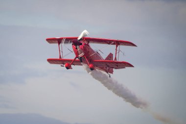 ESKISEHIR, TURKIYE - 22 Eylül 2024: Sivrihisar SHG Hava Gösterisinde Özel Aviat S-2S Pitts Special (2002)