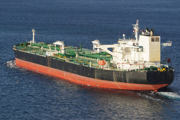 A Tanker Ship Carrying Liquids Between Ports