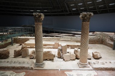 SANLIURFA, TÜRKİYE - Şubat 02, 2025: Haleplibahce Mozaik Müzesi