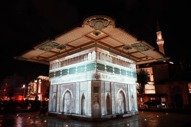 İSTANBUL, TURKIYE - 06 Ekim 2024: Tophane Fountain Tophane İlçesi