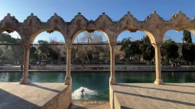 SANLIURFA, TÜRKİYE - Şubat 02, 2025: Balikligol, İbrahim Havuzu Şanlıurfa, Türkiye