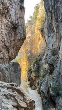 Nehir vadiden akıyor.