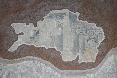 SANLIURFA, TÜRKİYE - Şubat 02, 2025: Sanliurfa 'daki Haleplibahce Mozaik Müzesi
