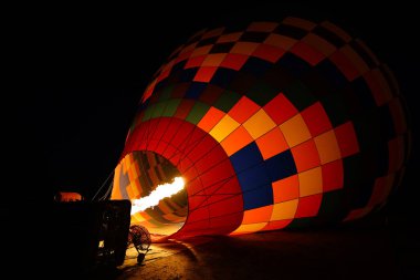 Kapadokya 'da Sıcak Hava Balonu, Nevsehir Şehri, Türkiye