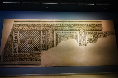GAZIANTEP, TURKIYE - Şubat 01, 2025: Zeugma Mozaik Müzesinde Mozaik