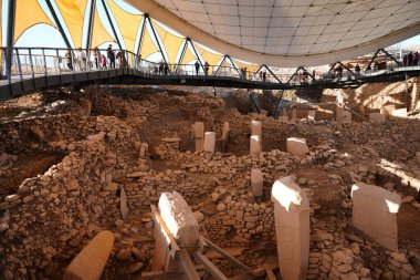 SANLIURFA, TURKIYE - ŞUBAT 01, 2025: Şanlıurfa 'daki Göbekli Tepe Neolitik Arkeolojik Alanı
