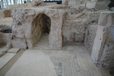 GAZIANTEP, TÜRKİYE - ŞUBAT 01, 2025: Zeugma Antik Şehir Harabeleri