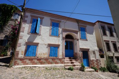 Cunda Adası 'ndaki eski bina, Ayvalik Kasabası, Balikesir Şehri, Türkiye