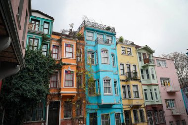 Fener İlçesindeki Renkli Eski Evler, İstanbul Şehri, Türkiye