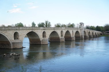 Meric Nehri üzerindeki Meric Köprüsü, Edirne Şehri, Türkiye
