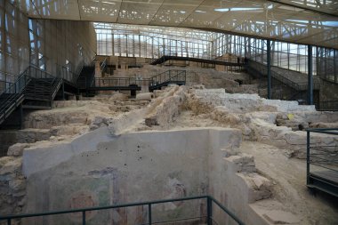 GAZIANTEP, TÜRKİYE - ŞUBAT 01, 2025: Zeugma Antik Şehir Harabeleri