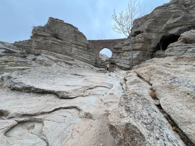 Sille Town 'daki Rocky Köprüsü, Konya Şehri, Türkiye