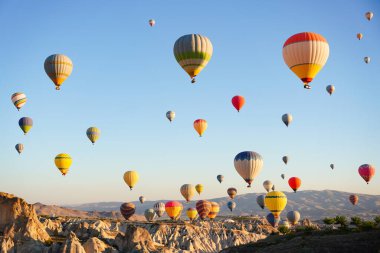 Kapadokya 'da Sıcak Hava Balonları, Nevsehir Şehri, Türkiye