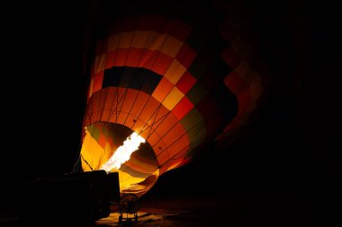 Kapadokya 'da Sıcak Hava Balonu, Nevsehir Şehri, Türkiye