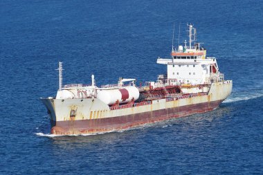 A Tanker Ship Carrying Liquids Between Ports