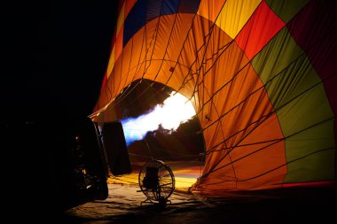 Kapadokya 'da Sıcak Hava Balonu, Nevsehir Şehri, Türkiye