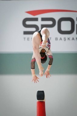 ANTALYA, TURKIYE - 23 Mart 2025: Aiko SUGIHARA FIG Artistik Jimnastik Aletleri Dünya Kupası 2025, Antalya