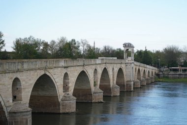 Meric Nehri üzerindeki Meric Köprüsü, Edirne Şehri, Türkiye