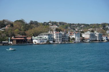 İstanbul 'un İstanbul kenti İstanbul' un Boğaz tarafında binalar