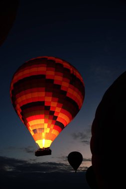 Kapadokya 'da Sıcak Hava Balonu, Nevsehir Şehri, Türkiye