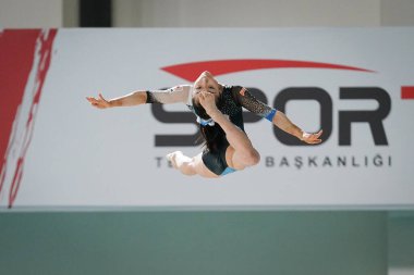 ANTALYA, TURKIYE - 23 Mart 2025: Mana OKAMURA FIG Artistik Jimnastik Aletleri Dünya Kupası 2025, Antalya