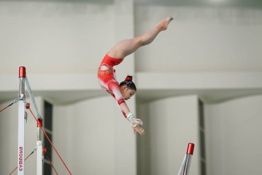 ANTALYA, TURKIYE - 22 Mart 2025: Zhuofan Tian FIG Artistik Jimnastik Aletleri Dünya Kupası 2025, Antalya