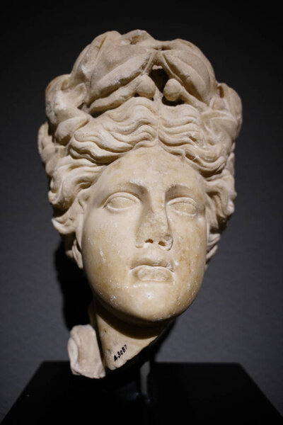 ANTALYA, TURKIYE - MARCH 23, 2025: Bust in Antalya Archeological Museum