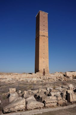 Harran Ulu Camii 'ndeki kule ve Şanlıurfa Üniversitesi, Türkiye