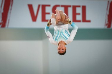 ANTALYA, TURKIYE - 23 Mart 2025: Keisha LOCKERT FIG Artistik Jimnastik Aygıtları Dünya Kupası 2025, Antalya